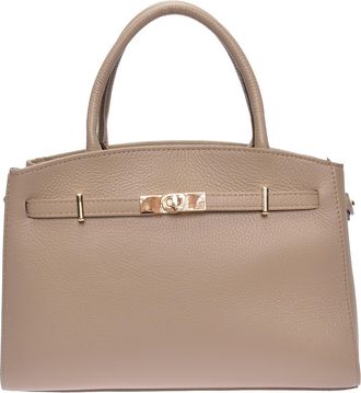 Isabella Rhea Beige Rundleer Tas