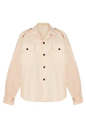 Fortela Bonniet Herringbone Shirt in Off White at Nordstrom, Size 44 Eu