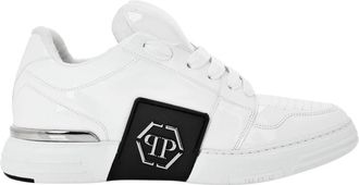 Philipp Plein Super Street Lo-Top Sneakers Hexagon - unisex - Sneakers - Wit - 35 EU - Leer - Schoenen