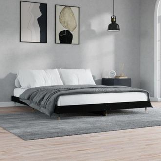 vidaXL Estructura de cama madera de ingeniería negra 120x200 cm Vidaxl