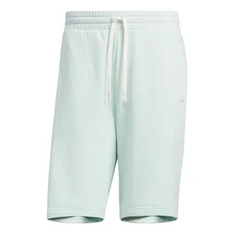 adidas neo Solid Color Lacing Casual Straight Shorts Unisex Green HS6821