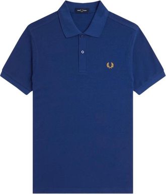 Fred Perry Klassieke effen poloshirt - Heren - Polos - Blauw - S - Katoen - Tops