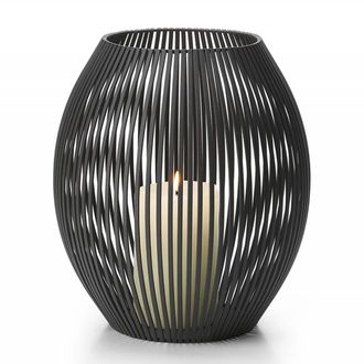 Philippi Louisiana Windlicht L, schwarz