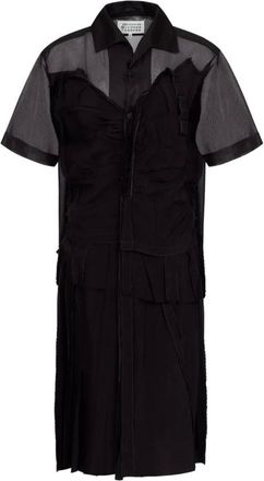 Maison Margiela Dames, Jurken, Zwart, Maat: 2XS Poliester