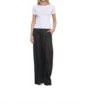 Enza Costa Supima Cotton Bateau Tee In White