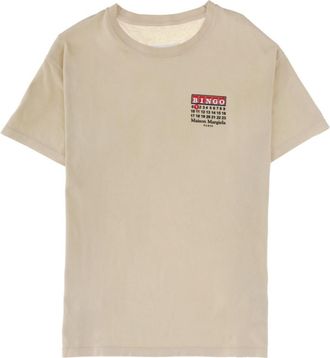 Maison Margiela Beige Graphic Crew Neck T-Shirt