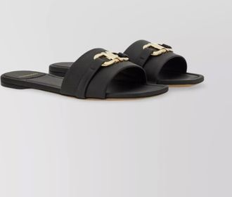 Ferragamo leather slide sandals