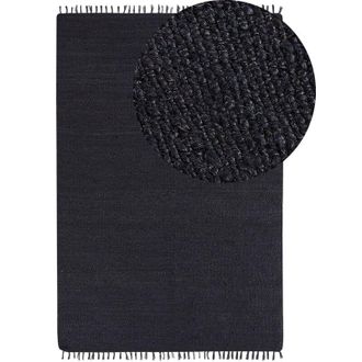 Beliani Rug SINANKOY Black 200 x 300 cm Jute