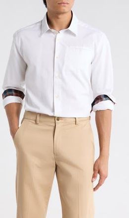 Barbour Lyle Tailored Fit Stretch Cotton Button-Up Shirt in White at Nordstrom Rack, Size Xx-Large