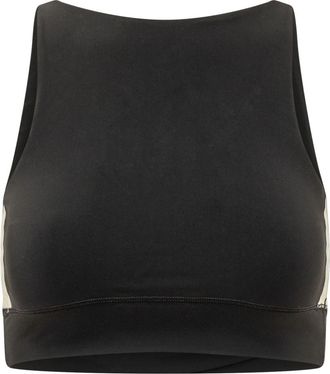Palm Angels Black Solid Boat Neck Top