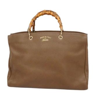 Gucci Pre-owned Handbags, female, Brown, Size: ONE SIZE Pre-owned Leather gucci-bags