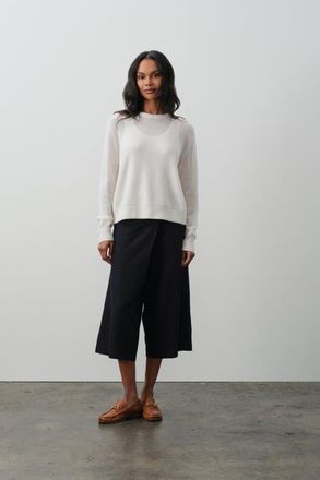 Naked Cashmere Rafaela Trompe Loeil Cashmere Crewneck in Ecru at Nordstrom, Size X-Small