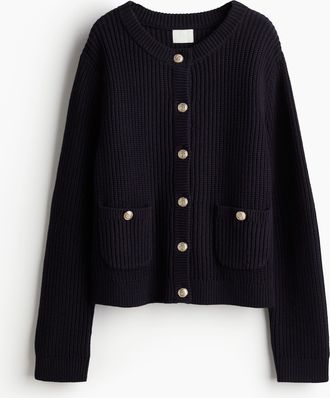 H&M Gerippter Cardigan - Blue
