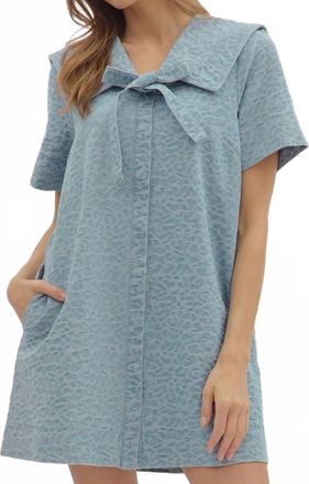 Entro Spotted You First Tonal Dress In Leopard Denim