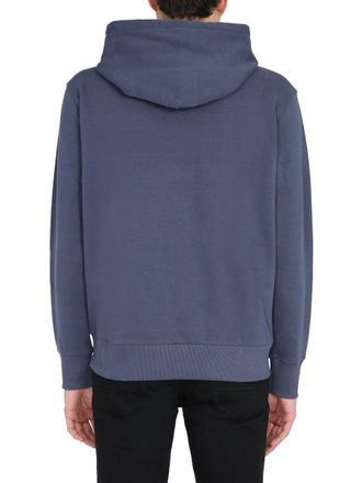 Ih Nom Uh Nit Drawstring Hood Cotton Sweatshirt - Blue