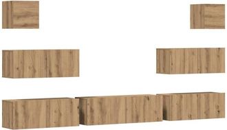 vidaXL Vidaxl - 7 Piece tv Cabinet Set Wall-mounted Artisan Oak Engineered Wood