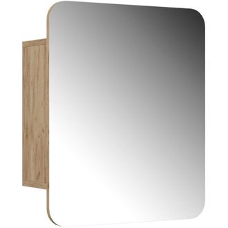 Vicco Specchio contenitore bagno Zino, Quercia dorata, 60 x 50 cm con ripiani, Vicco