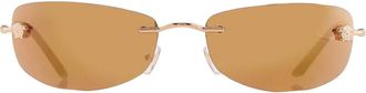 Versace Bronze Mirror Gold Rectangular Mens Sunglasses VE2279 10027I 60