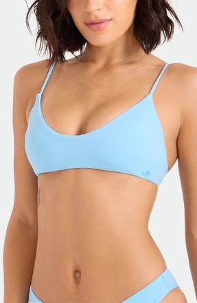 Volcom Simply Seamless Bralette Bikini Top in Cloud Blue at Nordstrom, Size X-Large
