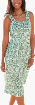 Lascana Smocked Strap Dress in Green Printed at Nordstrom, Size 8