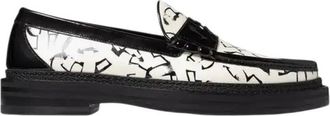 Jimmy Choo London Eric Haze Ezra/F Artwork Printed Loafers, Brand Size 36.5 ( US Size 6.5 )