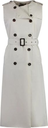 Moorer Stijlvolle Techno Fabric Trenchcoat - Dames - Mantel - Beige - XS - Polyester - Jassen