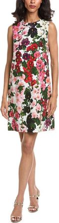 Oscar De La Renta Oscar De La Renta Hollyhock Poplin Shift Dress
