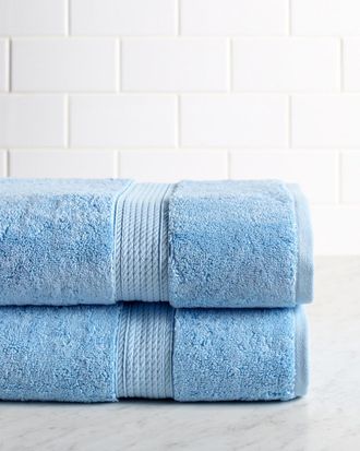 Superior Highly Absorbent 2Pc Solid Bath Egyptian Cotton Towel Set