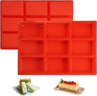 OEM Pr&aacute;cticos 2 Moldes Rectangulares Para Mini Pasteles De Silicona Con 9 Cavidades, 2 Piezas Para Uso Diario - 21