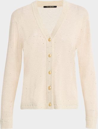 Kobi Halperin Anthia Sequin Button-Down Sweater