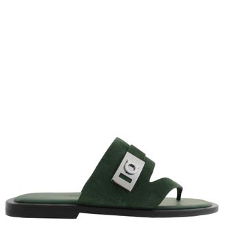 Ferragamo Dickens Suede Thong Sandals, Size 9