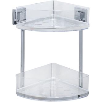 WENKO Vacuum-loc Rinconera Doble De Acero Fino Con 2 Repisas Quadro Wenko