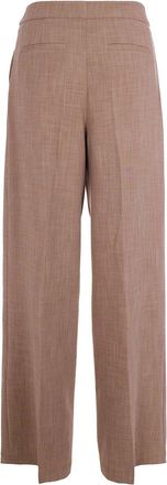 Liu Jo Womens Trousers Wide-Leg Biscuit Melange Viscose