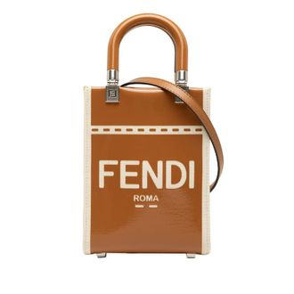 Fendi Pre-owned Fendi Mini Patent and Canvas Sunshine Shopper Tote Unisex SEJI461HDG1HFNGX