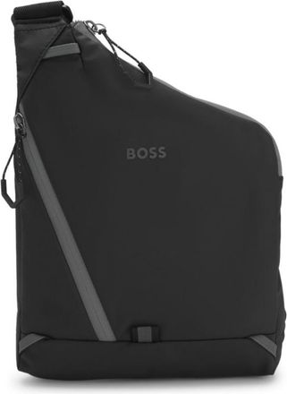 BOSS Faux-leather backpack with reflective details