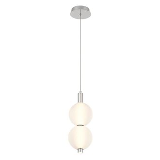 Elstead Lighting L&aacute;mpara colgante mini - n&iacute;quel pulido y vidrio acanalado blanco