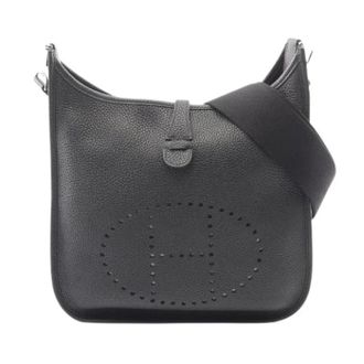 Herm&egrave;s Pre-owned Evelyne III PM Calfskin Shoulder Bag - Dames - Pre-owned - Zwart - Maat: ONE Size Leer