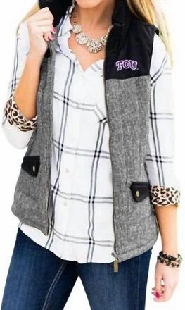 Gameday Couture Tcu Prep For It Vest In Grey