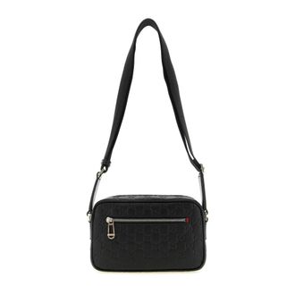 Gucci GG Emblem Crossbody Tas - Heren - Tassen - Zwart - Maat: ONE Size Katoen