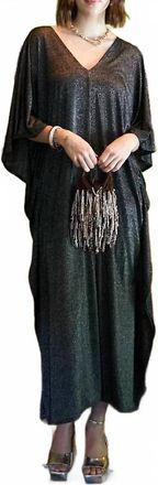 Tela Starman Kaftan Maxi Dress In Black