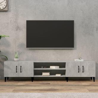 Berkfield Home TV Cabinet Concrete Grey 180x31.5x40 cm Engineered Wood