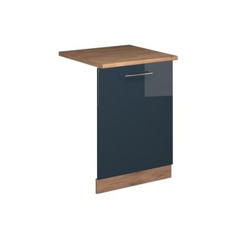Vicco Panel Frontal Del Lavavajillas Fame-line, Azul Oscuro Alto Brillo, 60 Cm, Et Roble Vicco