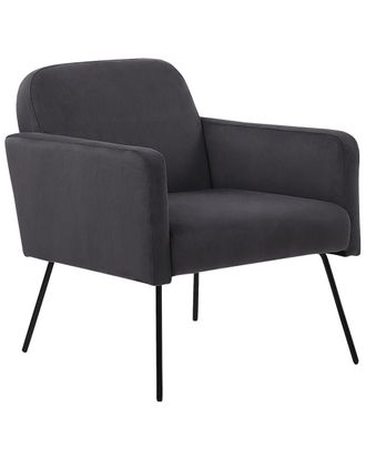 Beliani Sill&oacute;n terciopelo gris