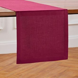 Solino Home Linen Table Runner for Dining Table, Holiday and Everyday Table Decor - Diana in Beet at Nordstrom, Size Xx-Small