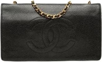 Chanel Pre-owned Crossbody Bag - Dames - Vintage Schoudertas - Zwart - ONE Size - Leer - Vintage