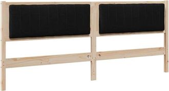 vidaXL Cabecero Tapizado Marr&oacute;n 200 Cm Madera De Pino Macizo Vidaxl