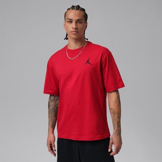 Nike Jordan Mens Jordan Embroidered Jumpman T-Shirt in Red | IF5566-687