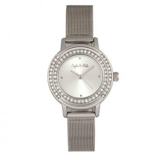 Sophie & Freda Sophie & Freda Cambridge Bracelet Watch w/Swarovski Crystals in Silver at Nordstrom