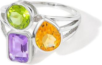 Tiramisu Silver 3.20 Ct. Tw. Gemstone Statement Ring