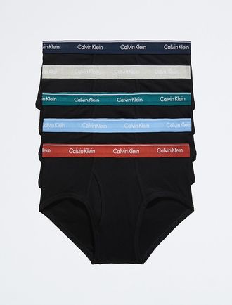 Calvin Klein Mens Cotton Classics 5-Pack Brief - Multi - XL